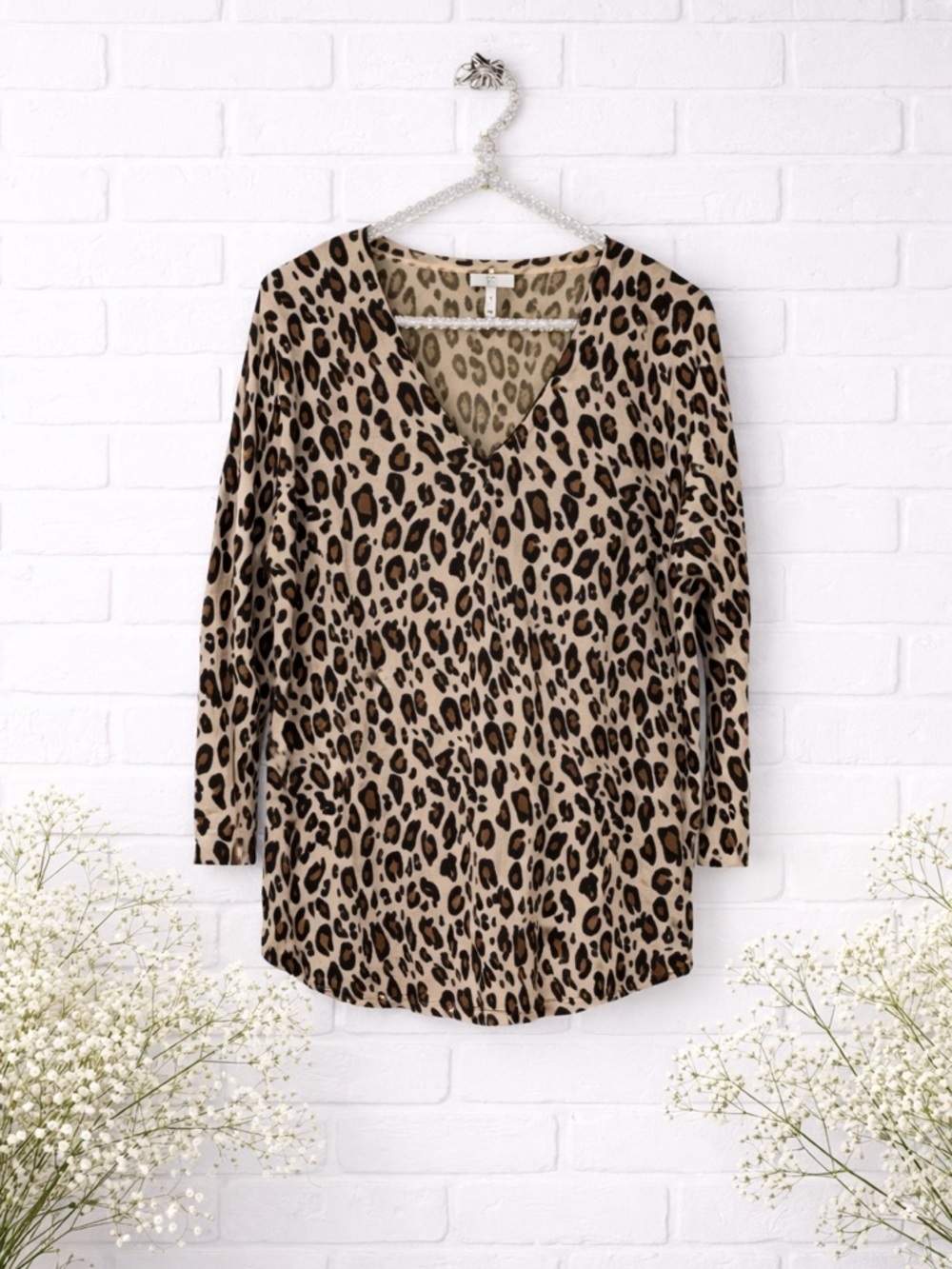 Joie Bold Leopard Print Chyanne Sweater Size S